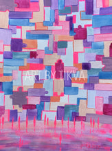 Load image into Gallery viewer, Prayers In A Puzzle Original watercolor kotel. . watercolor painting. jewish. judaica. judaica art. jerusalem painting. jewish art. judaica art.