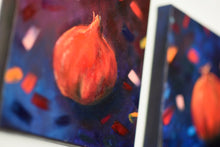 Load image into Gallery viewer, Rimonin Trio Original oil paintings. Rimon pomegranate painting . jewish. judaica. judaica art. jerusalem painting. jewish art. judaica art. israel