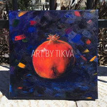 Load image into Gallery viewer, Rimonin Trio OriginalRimonin Trio Original oil paintings. Rimon pomegranate painting . jewish. judaica. judaica art. jerusalem painting. jewish art. judaica art. israel
