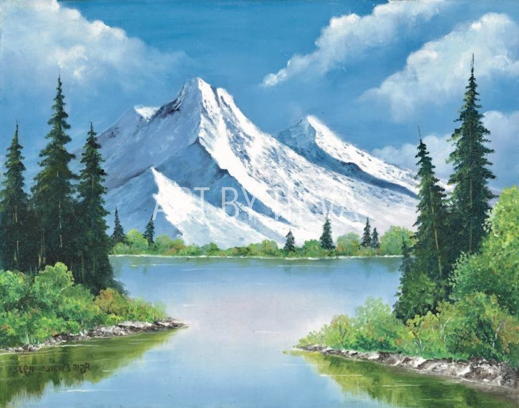 Beautiful In White home decor scenic mountain painting 