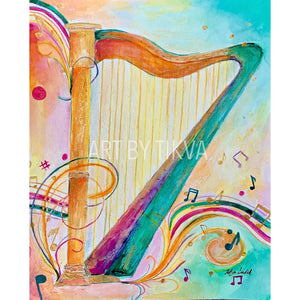 Davids Harp Print