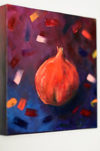Rimonin Trio Original oil paintings. Rimon pomegranate painting . jewish. judaica. judaica art. jerusalem painting. jewish art. judaica art. israel